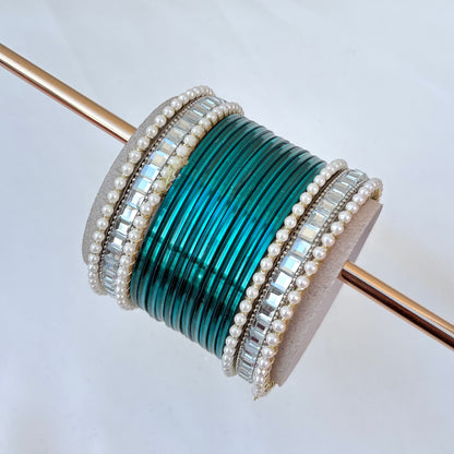 Reya Bangle Set - Teal