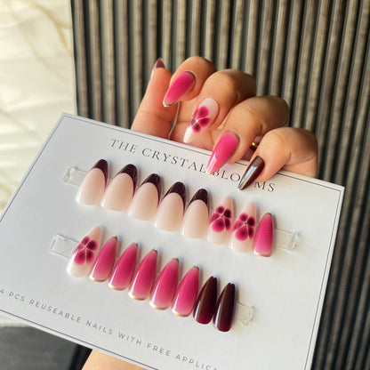 [Premium] Nails-3826- Almond nails- Free 24 pc Sticker Sheet  included-n
