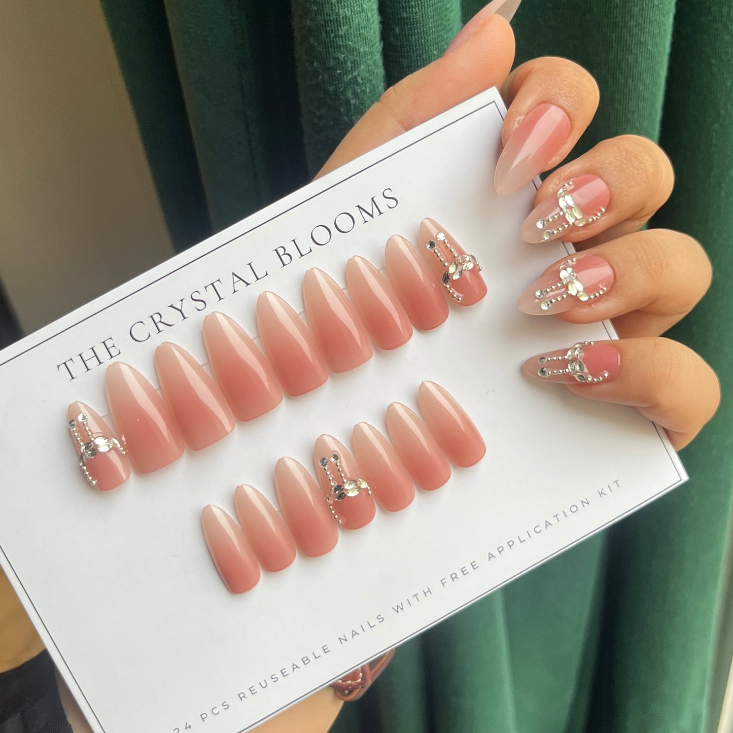 Nails-1840-Almond nails- Free 24pc Sticker Sheet included