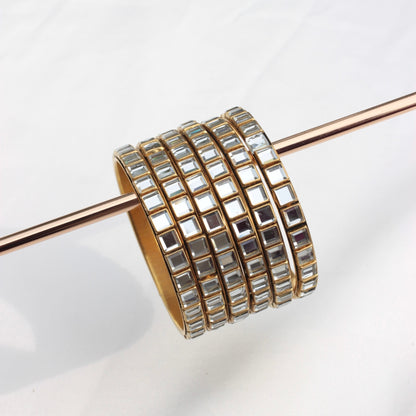 Kundan Bangles - 5 Pcs