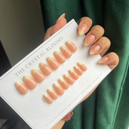 HYPER REALISTIC VIRAL Nails-2126-Almond nails- Free 24pc Sticker Sheet included
