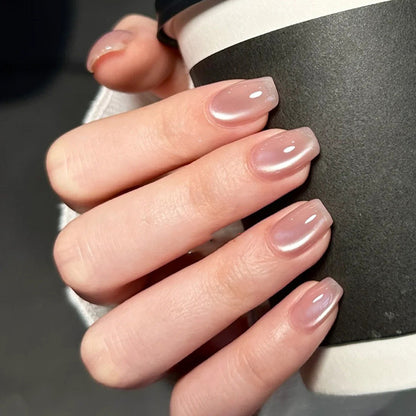 Cat eye handmade Nails -001- Free 24 pc Sticker Sheet included