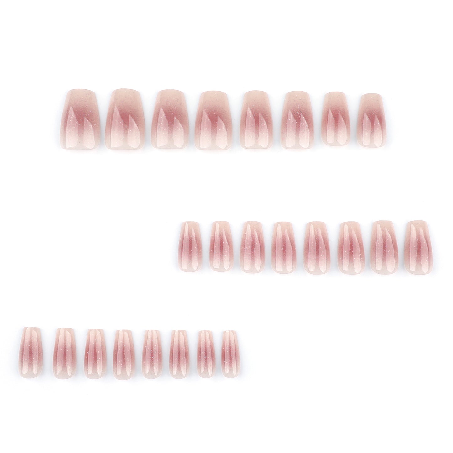 Nails-3607-Medium Length Almond nails- Free 24 pc Sticker Sheet included