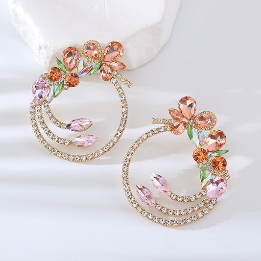 JCEarrings-620-XL size- Peach Pink Colour