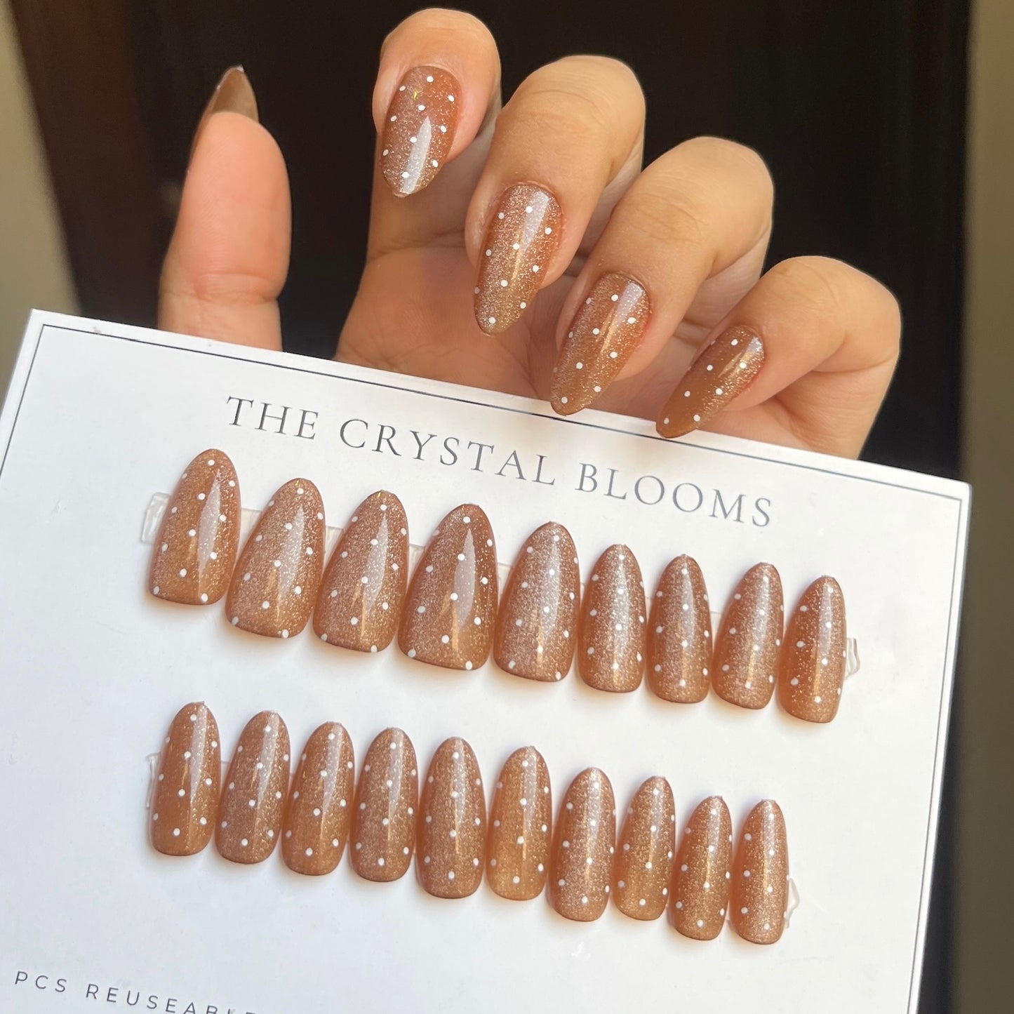 Handmade Cat-eye Reflective Nails-885- Free 24 pc Sticker Sheet  included