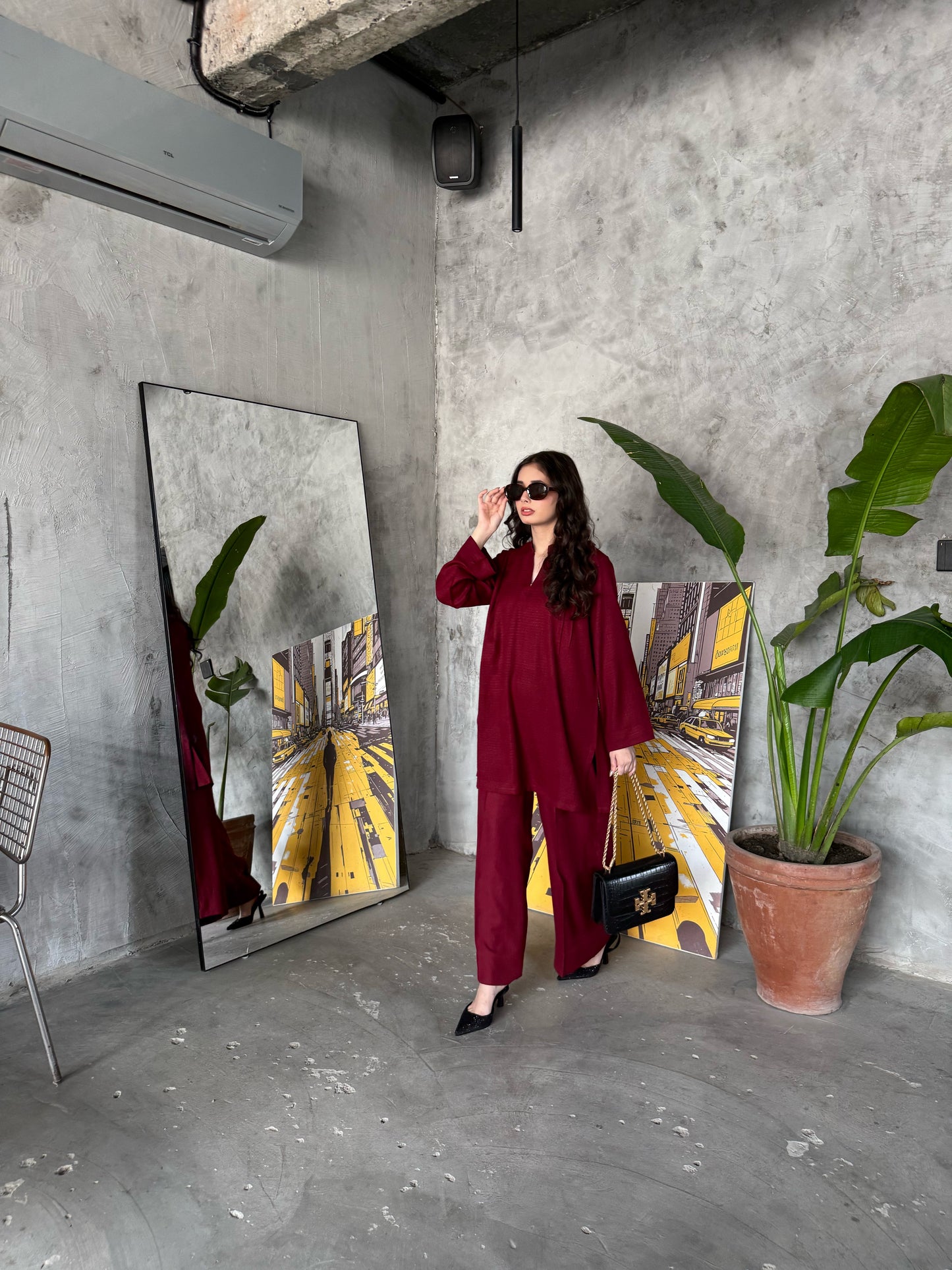 Maroon Muse - 2 pc Stitched