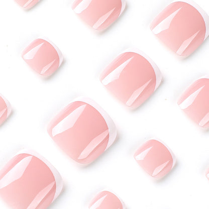 French Toe Nails-Natural Fit- 2433-Free 4-pc Nail-kit included