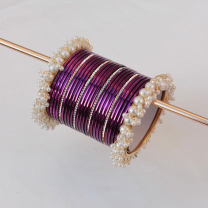 Mila Bangle Set-Purple-1