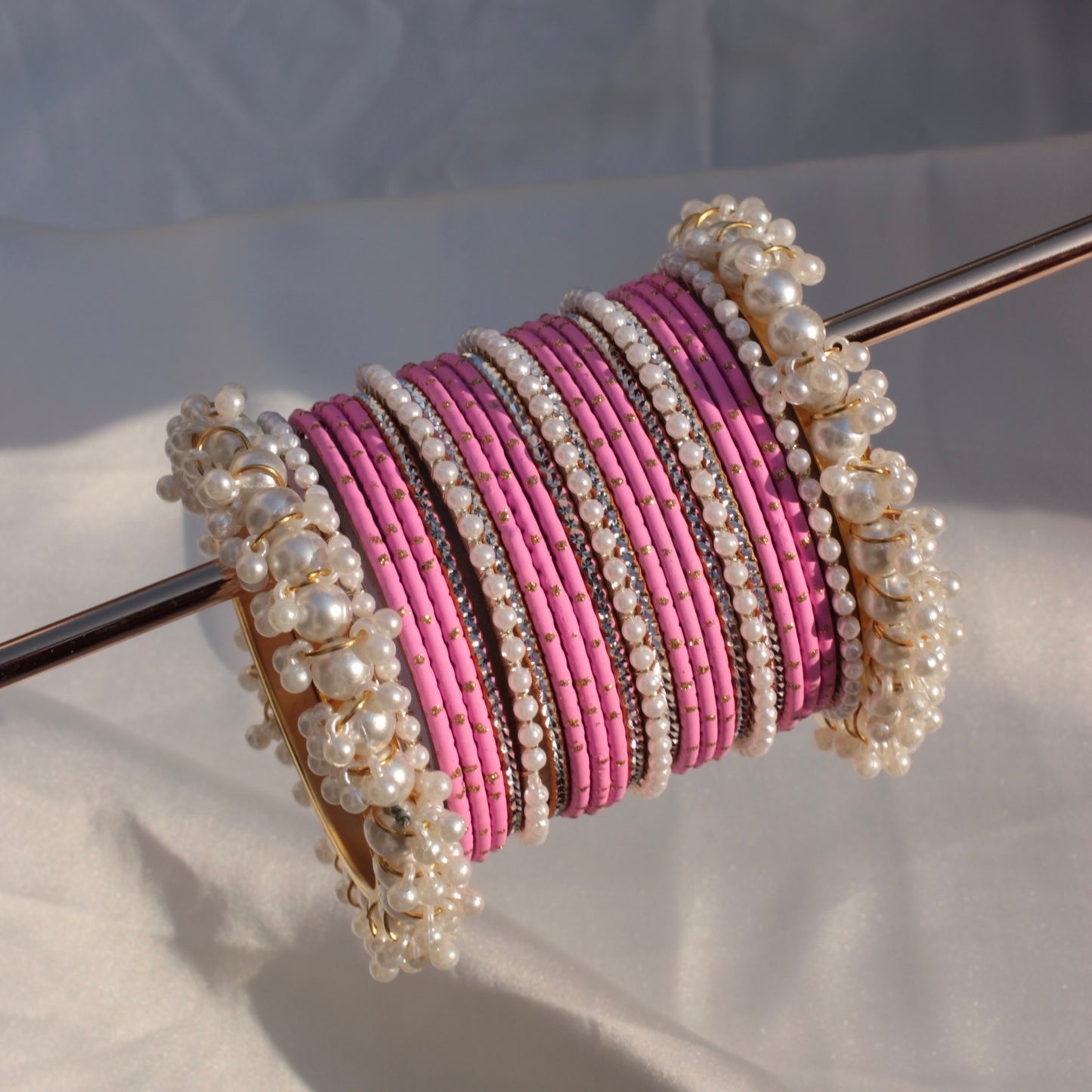 Rian Bangle Set-Barbie Pink