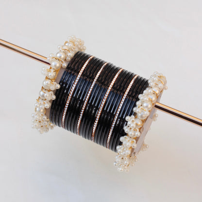 Mila Bangle Set-Black