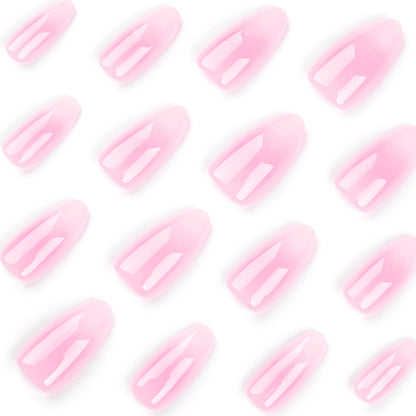 Nails-3262-Medium Length Almond nails- Free 4 pc nail kit included
