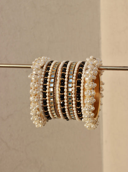 Celeste Pearlé Bangle Set-2-Black