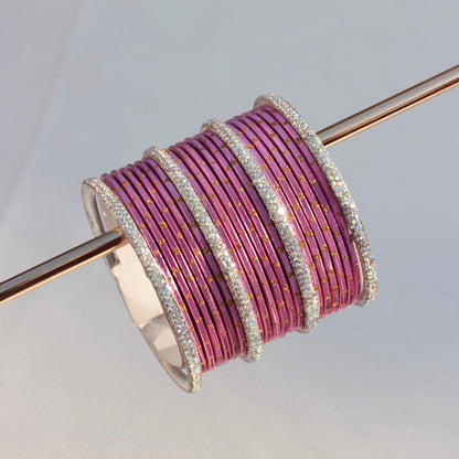 Nira Bangle Set- Mid Pink