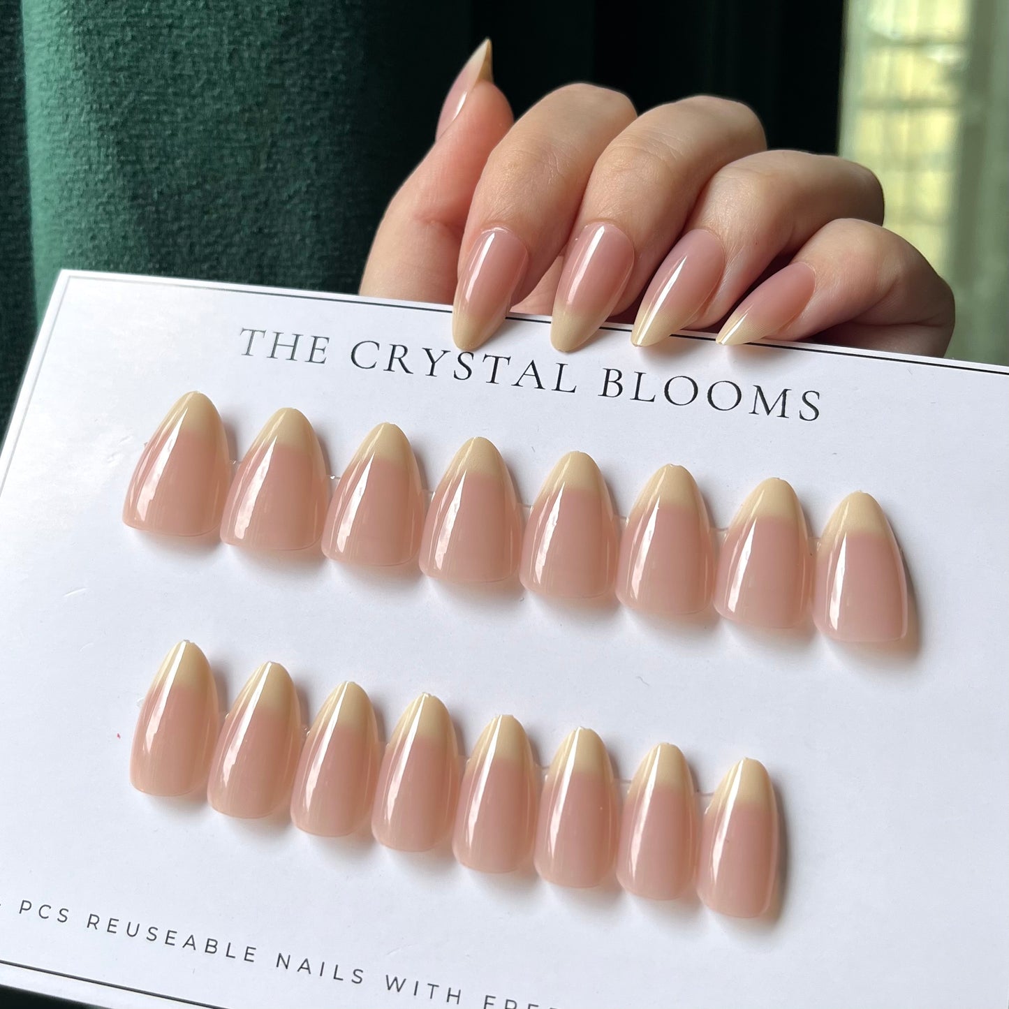 Nails-4321-Gradient OrN nails- Free 24pc Sticker Sheet included