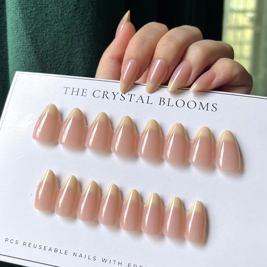 Nails-4321-Gradient OrN nails- Free 24pc Sticker Sheet included