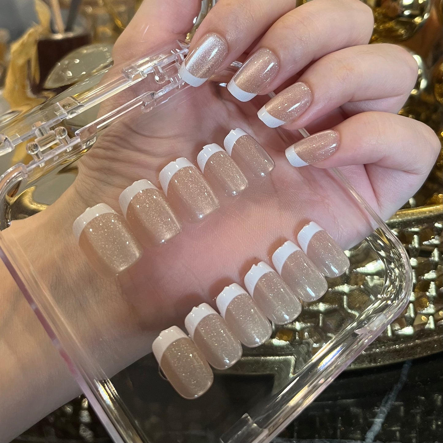 PREMIUM cat-eye Nails-3173T-Free 24pc Sticker Sheet included