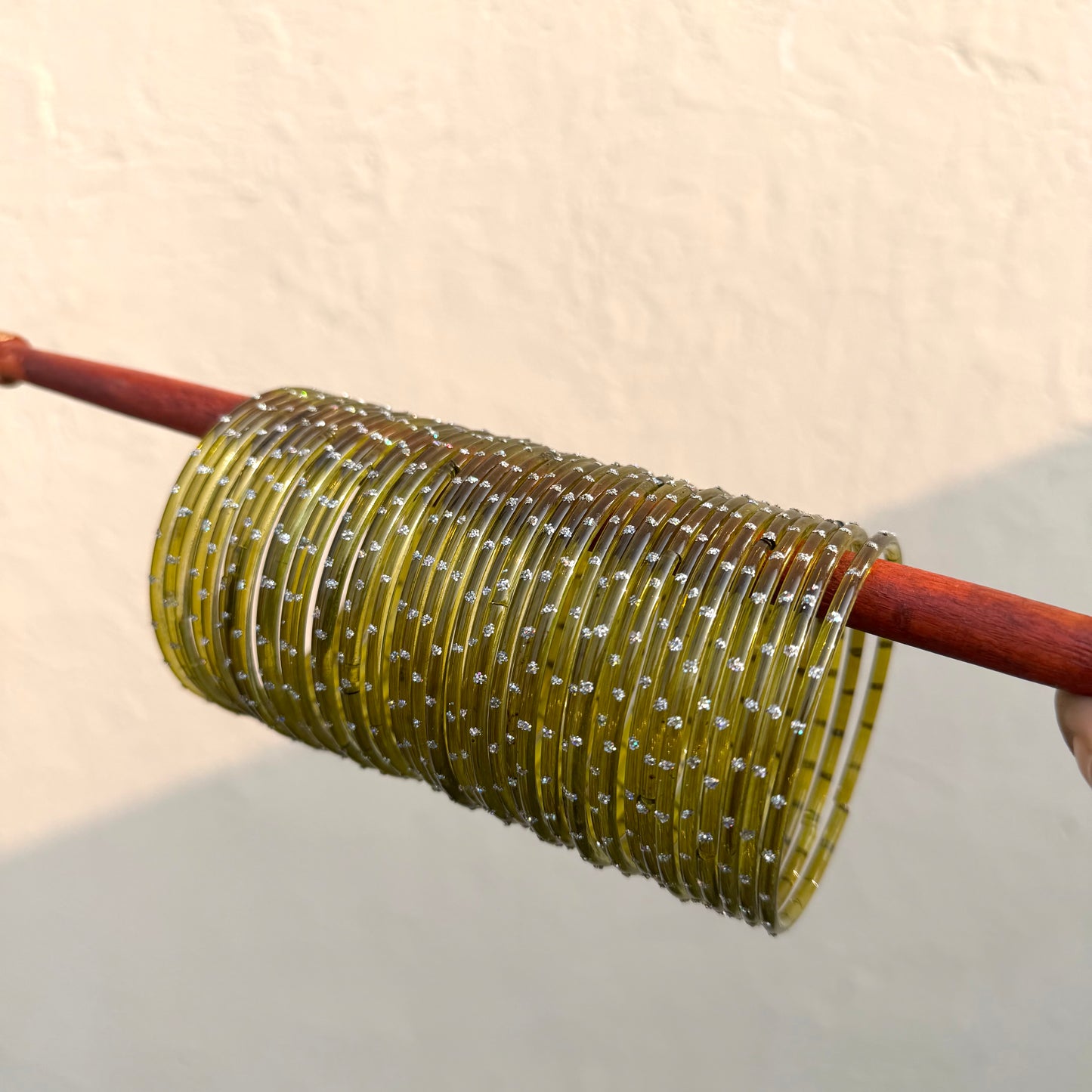 Aiyna- Viral Handmade Glass Bangles-olive #13