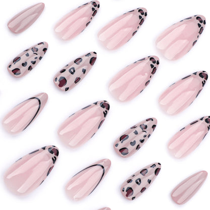 Nails-3585-Medium Length Almond nails- Free 24 pc Sticker Sheet included