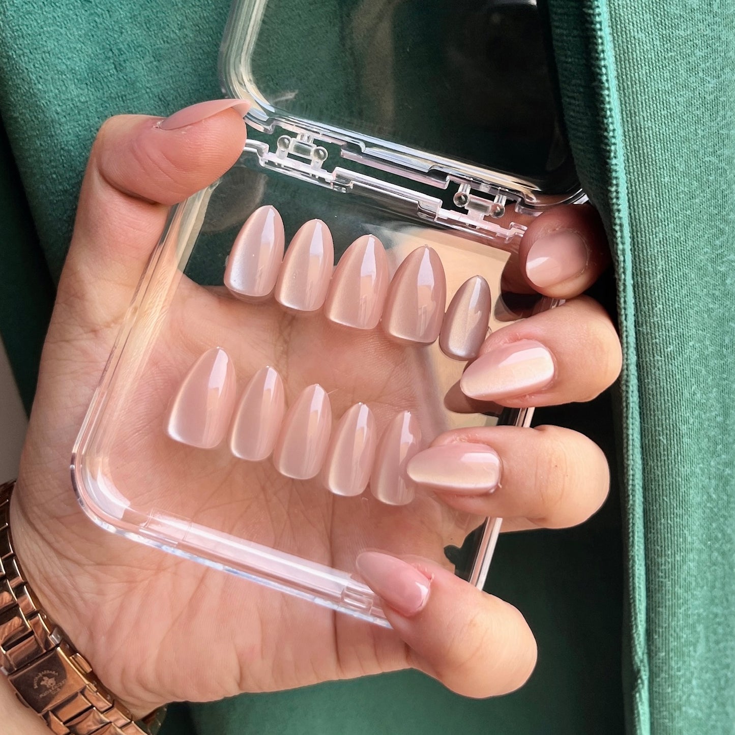 [PREMIUM] Handmade Cat-eye Reflective Nails-420- Free 24 pc Sticker Sheet  included