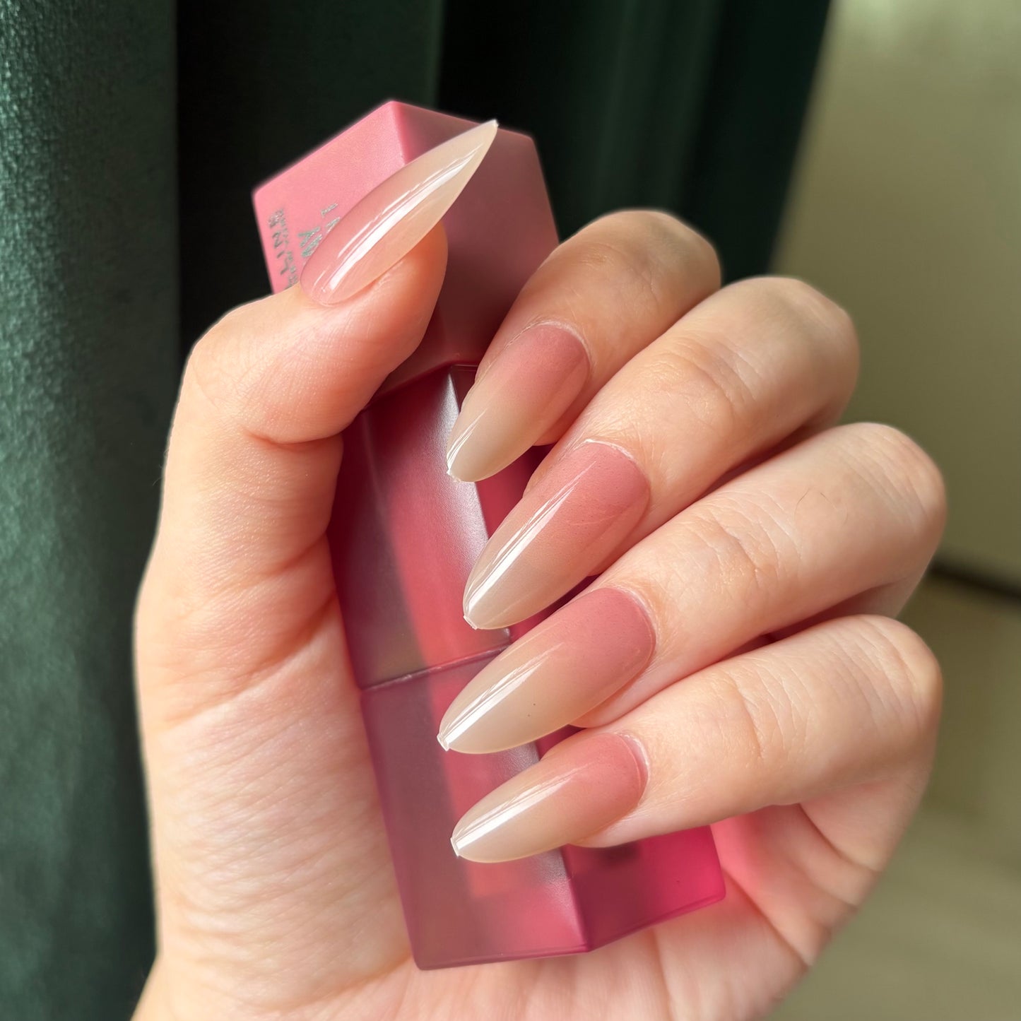 Nails-333- Ombre ONude nails- Free 24pc Sticker Sheet included
