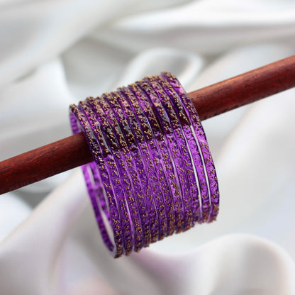 Rains- Viral Handmade Glass Bangles-purple N#22