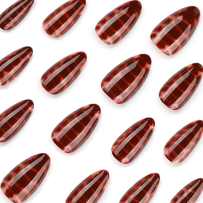 Nails-4512J-Almond nails- Free 24pc Sticker Sheet included