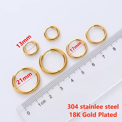 Opulent Shine Stud Earrings (N208) - Size: 21 mm