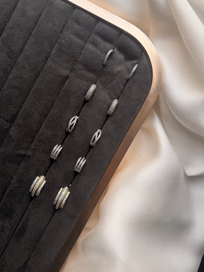 Royal Crystal Stud Earrings (N213)