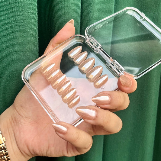 Nails-089- Chrome Reflective Nails
