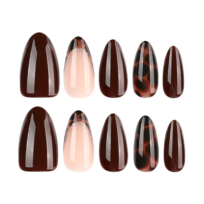 Nails-4545J-Almond nails- Free 24pc Sticker Sheet included