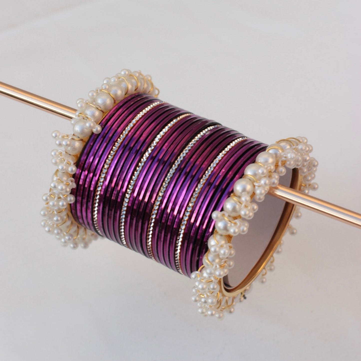 Mila Bangle Set-Purple-1