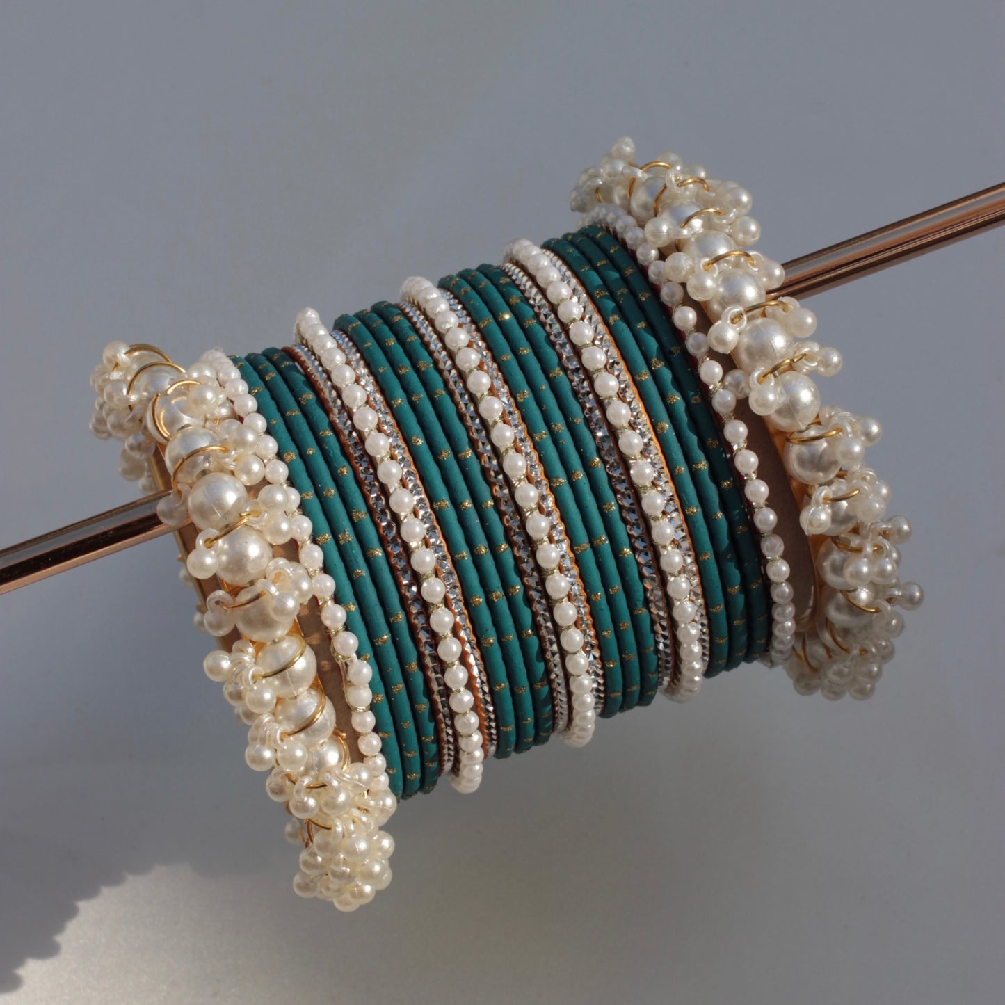 Rian Bangle Set-Teal