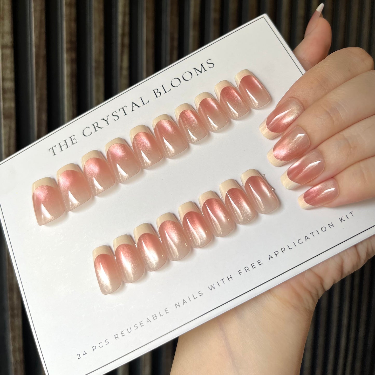 Cateye French Nails-375T- Free 24pc Sticker Sheet included