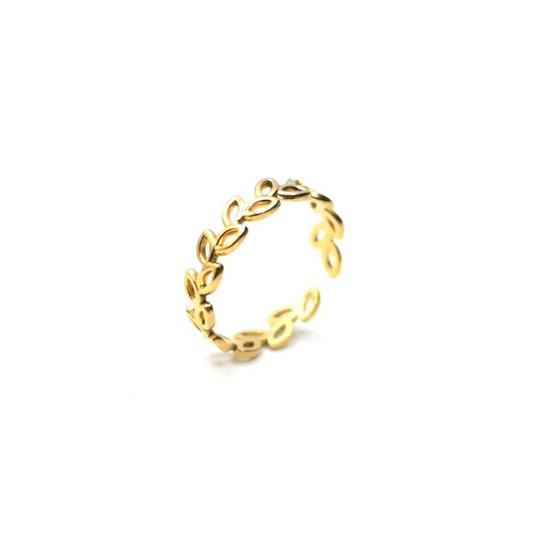 JRing-(4K Gold Plated)-AntiTarnish/HypoAllergic- (ADJUSTABLE SIZE)