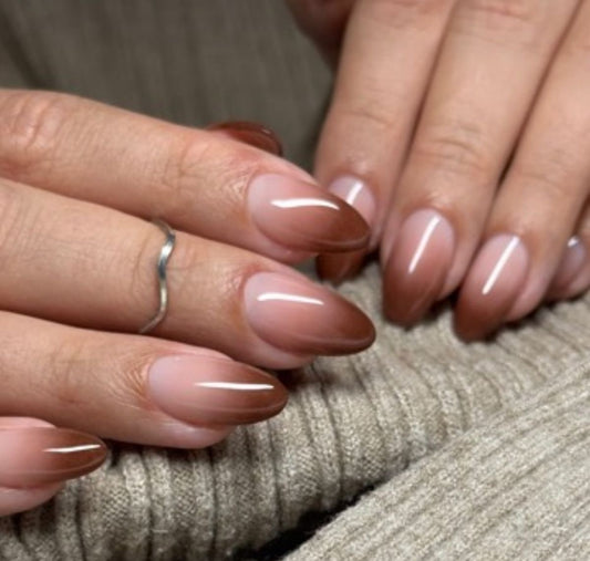 Nails-1453-Medium Length Almond nails- Free 24 pc Sticker Sheet  included