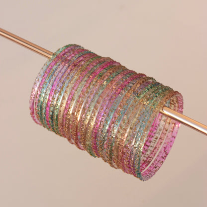 Rains- Viral Handmade Glass Bangles-light Multi#3