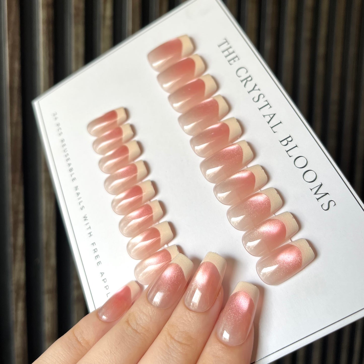 Cateye French Nails-375T- Free 24pc Sticker Sheet included