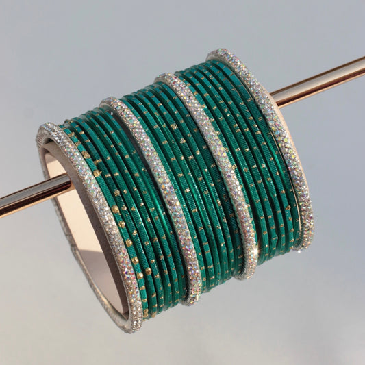 Nira Bangle Set- Teal