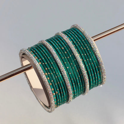 Nira Bangle Set- Teal