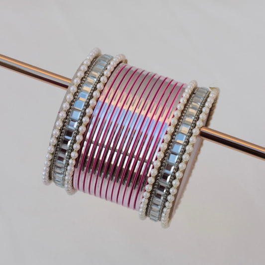 Reya Bangle Set -Pink