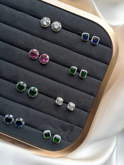 Infinity Spark Stud Earrings (N219)
