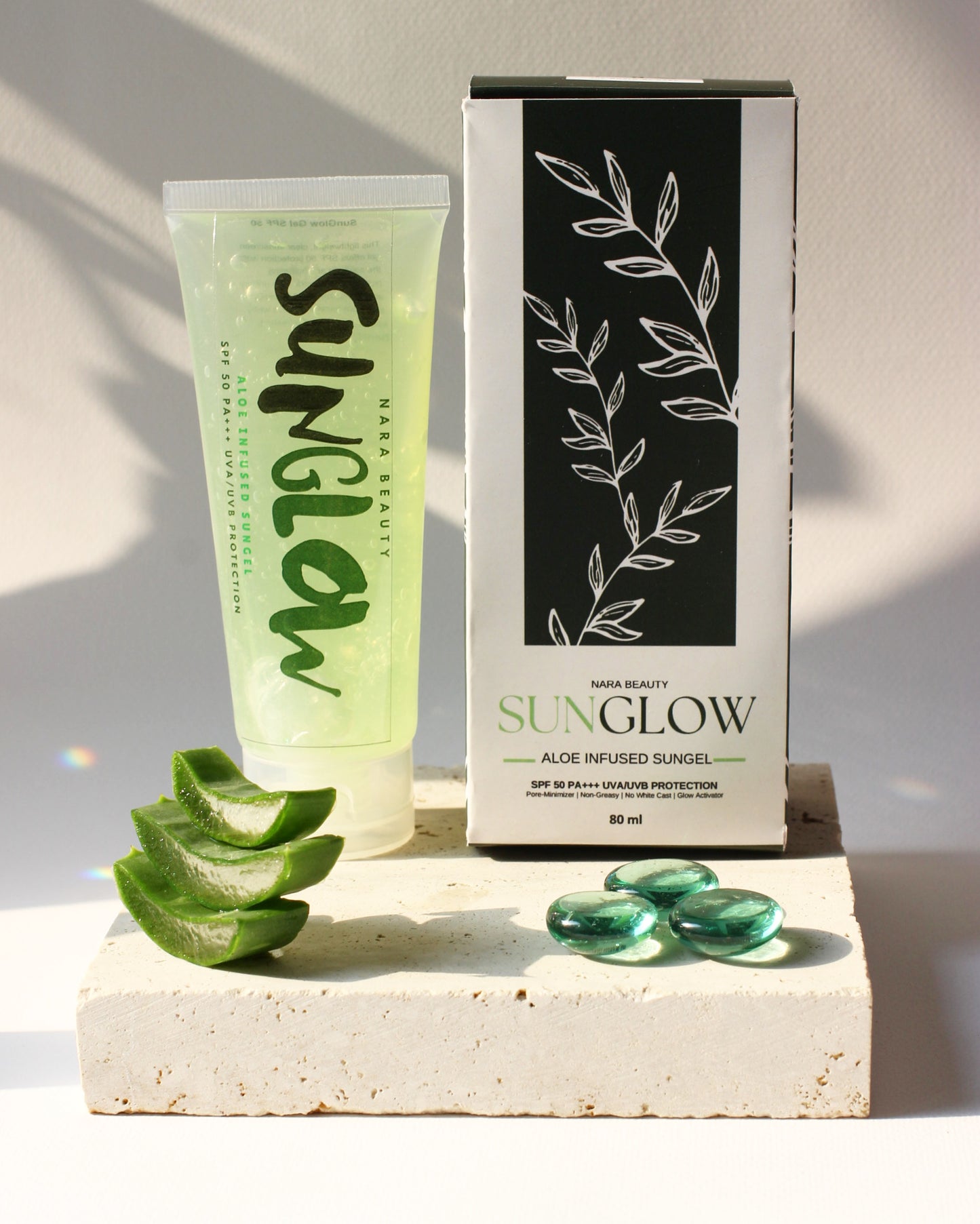 SUNGLOW Invisible Aloe Vera Sunscreen - 1st Invisible Aloe based sunscreen In Pakistan