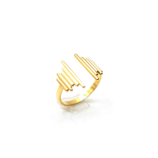 JRing-(4K Gold Plated)-AntiTarnish/HypoAllergic- (ADJUSTABLE SIZE)