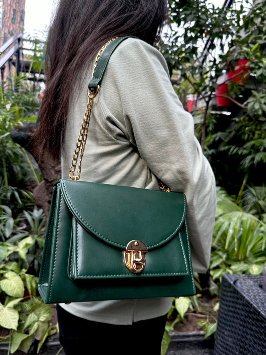 Nova -Charm Chain Bag- Pine Green