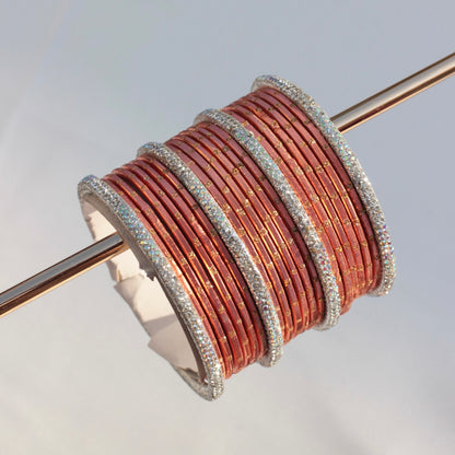Nira Bangle Set- Rust