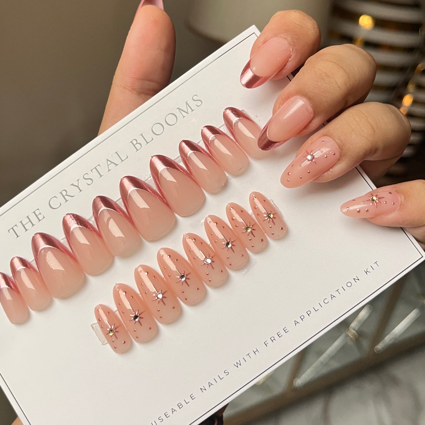 Nails-23402-Almond nails- Free 24pc Sticker Sheet included