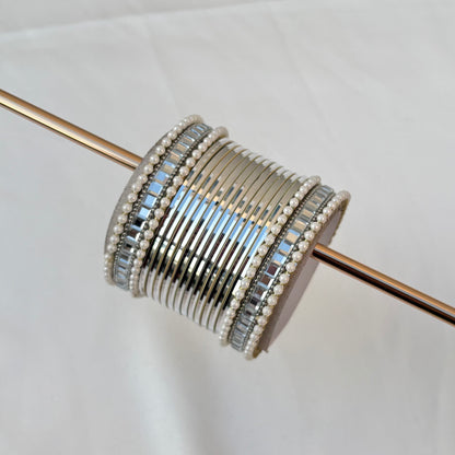 Reya Bangle Set -Silver