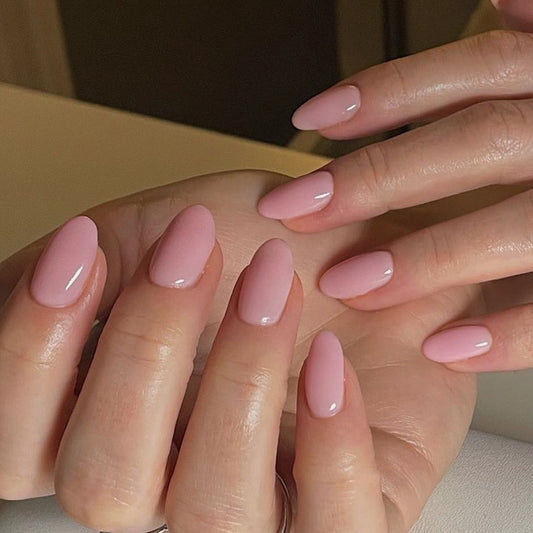 Nails-3359-Medium Length Almond nails- Free 24 pc Sticker Sheet included