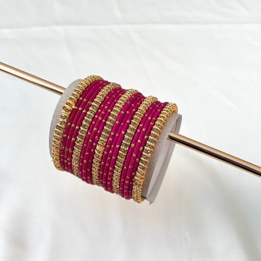 Xira Bangle Set-shocking pink