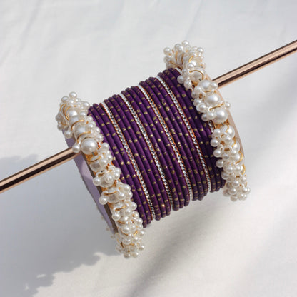 Azel Bangle Set-Purple-1